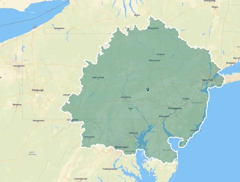 Thundura Fabric Structures service area map